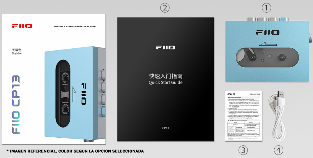 Reproductor de Cassette FiiO CP13 (Sky Blue) - Imagen 4